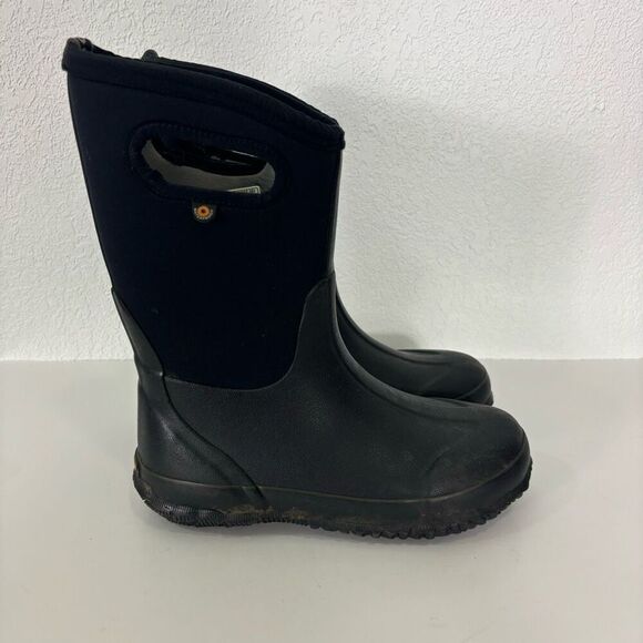 BOGS Black Insulated Pull On Muck Boots Women's 7, Kid's 5 - Picture 1 of 10
